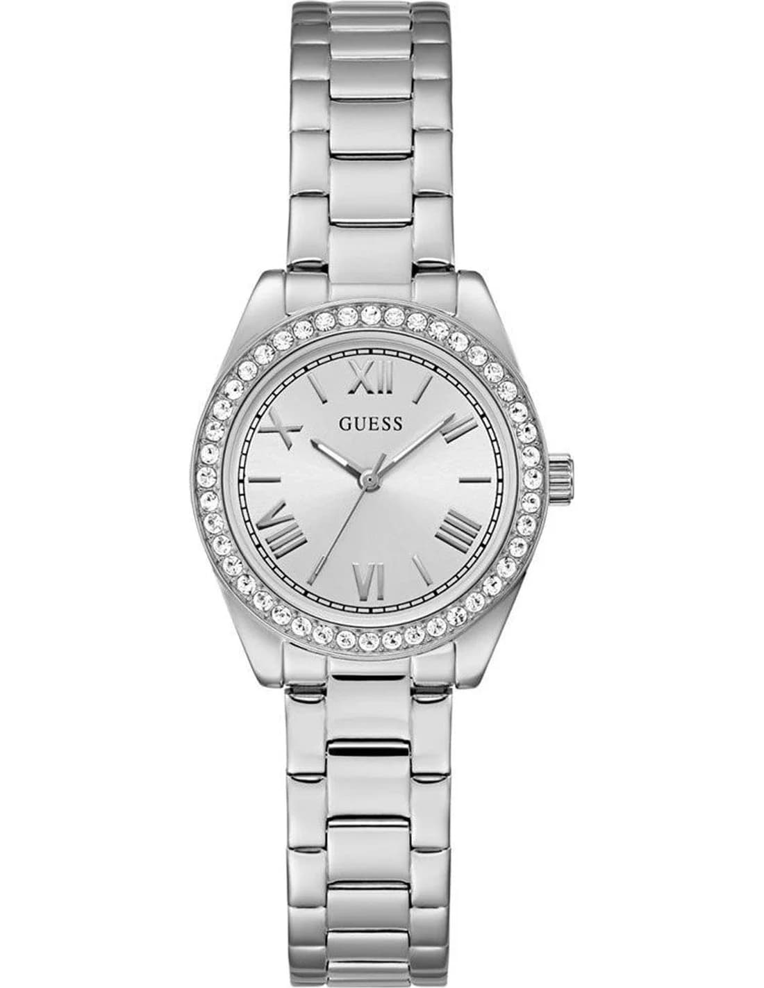 Montre femme Guess GW0841L6, au cadran argenté et bracelet acier