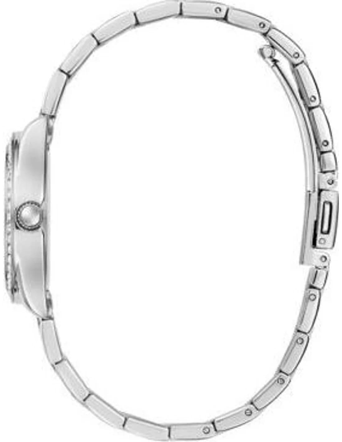 Cadran argent de la montre Guess GW0841L6 en détail