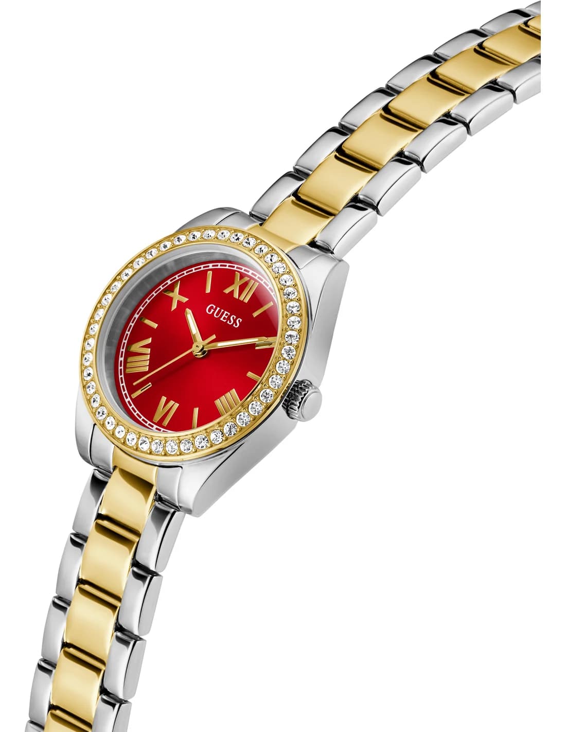 Profil de la montre Guess GW0841L8, boîtier bicolore