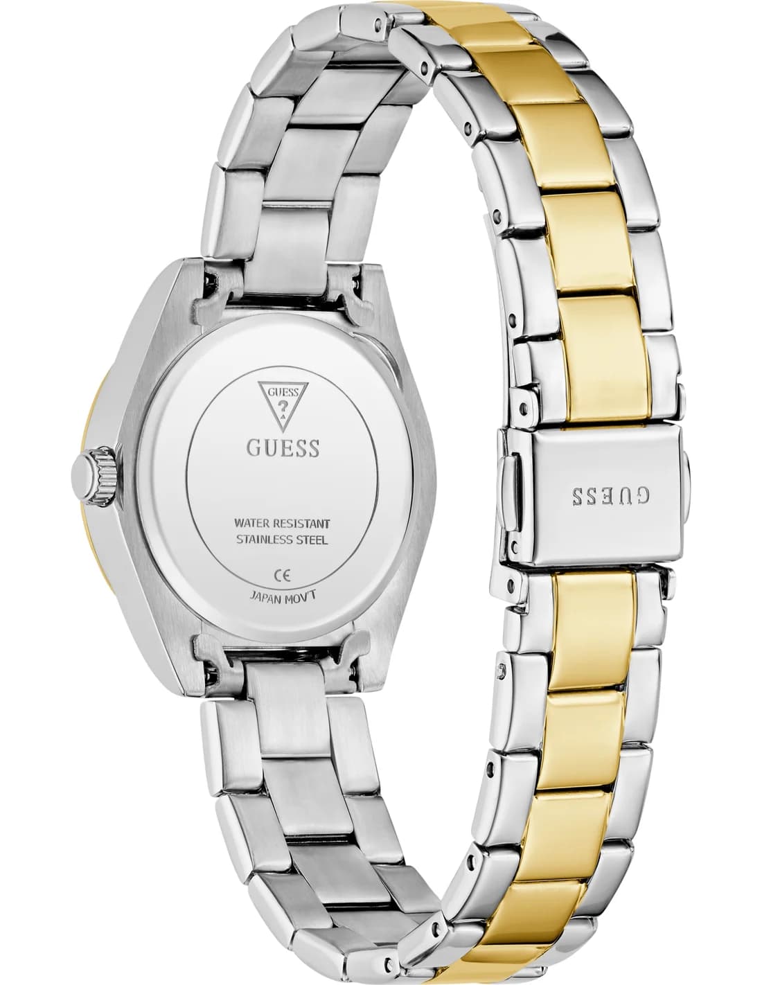 Cadran rouge de la montre Guess GW0841L8 en détail