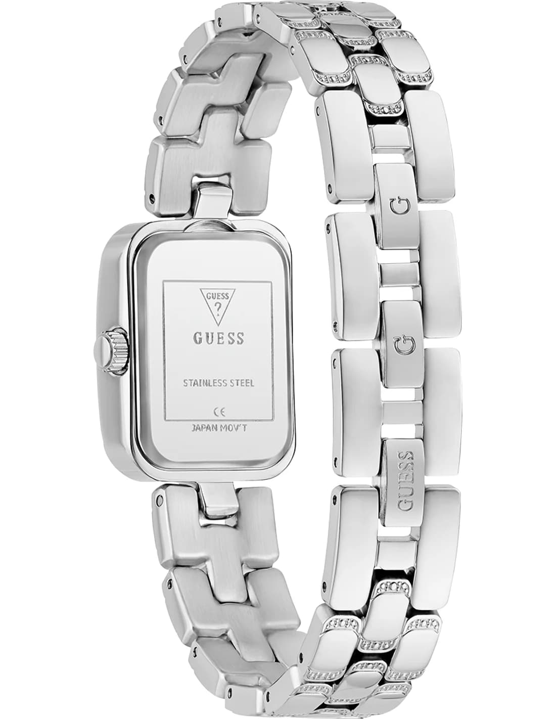 Cadran argent de la montre Guess GW0865L1 en détail