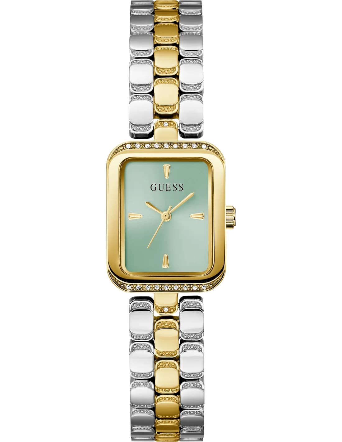 Montre femme Guess GW0865L4, avec cadran vert sur bracelet acier