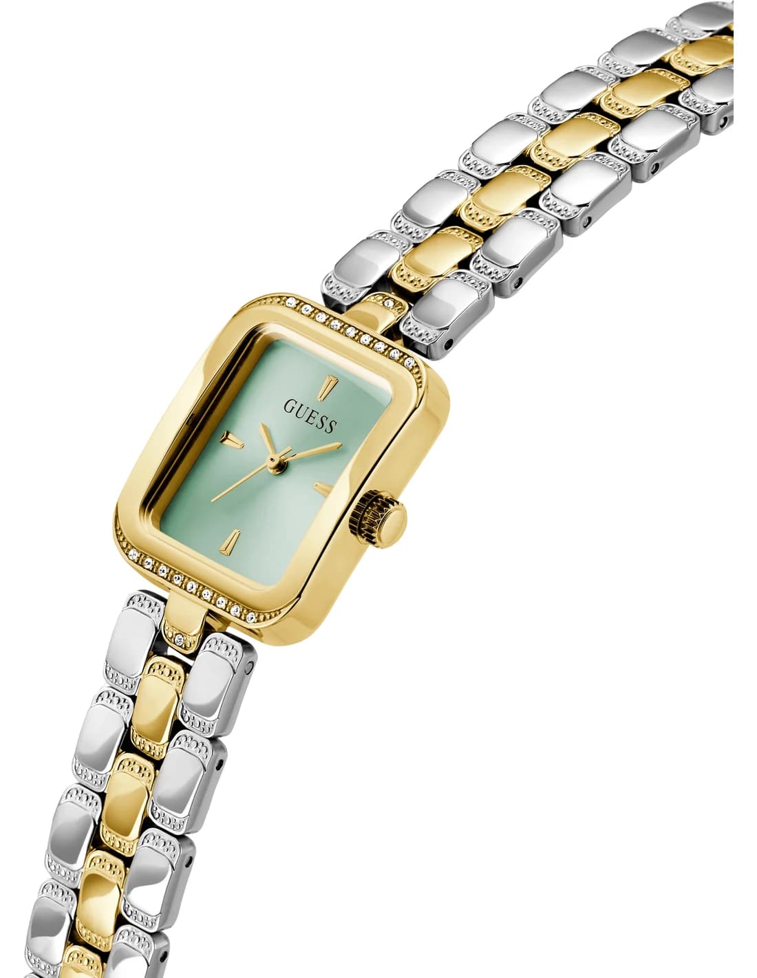 Profil de la montre Guess GW0865L4, boîtier bicolore