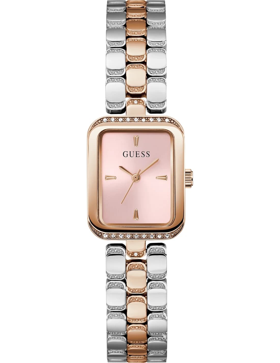 Montre femme Guess GW0865L5, avec cadran rose sur bracelet acier