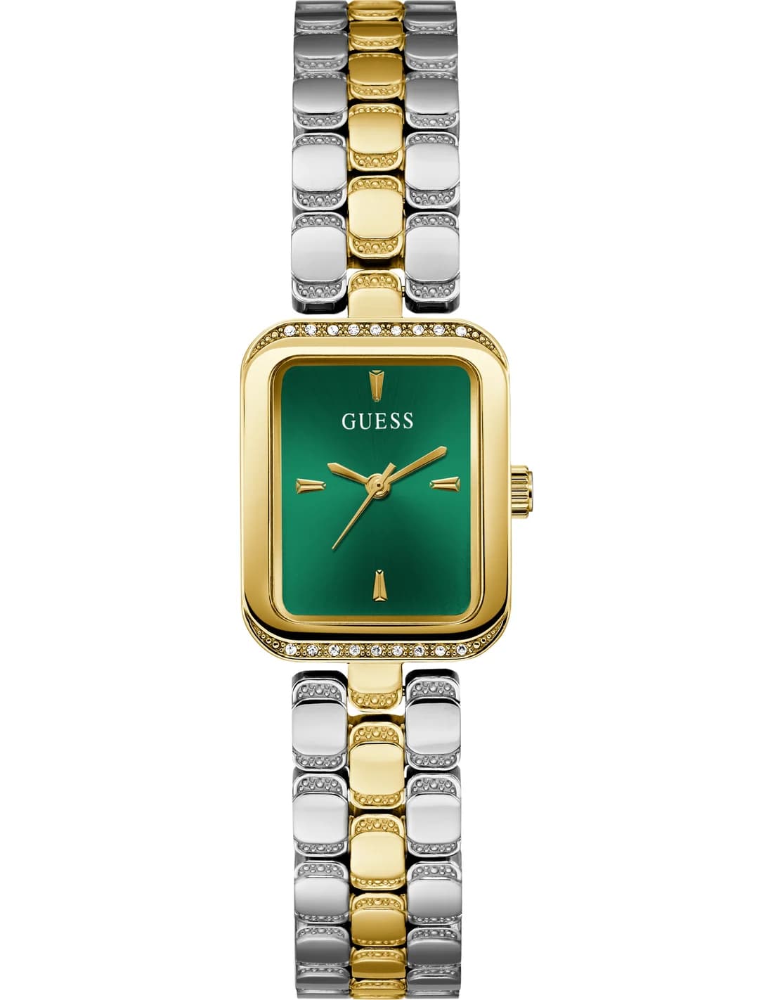 Montre femme Guess GW0865L6, avec cadran vert sur bracelet acier