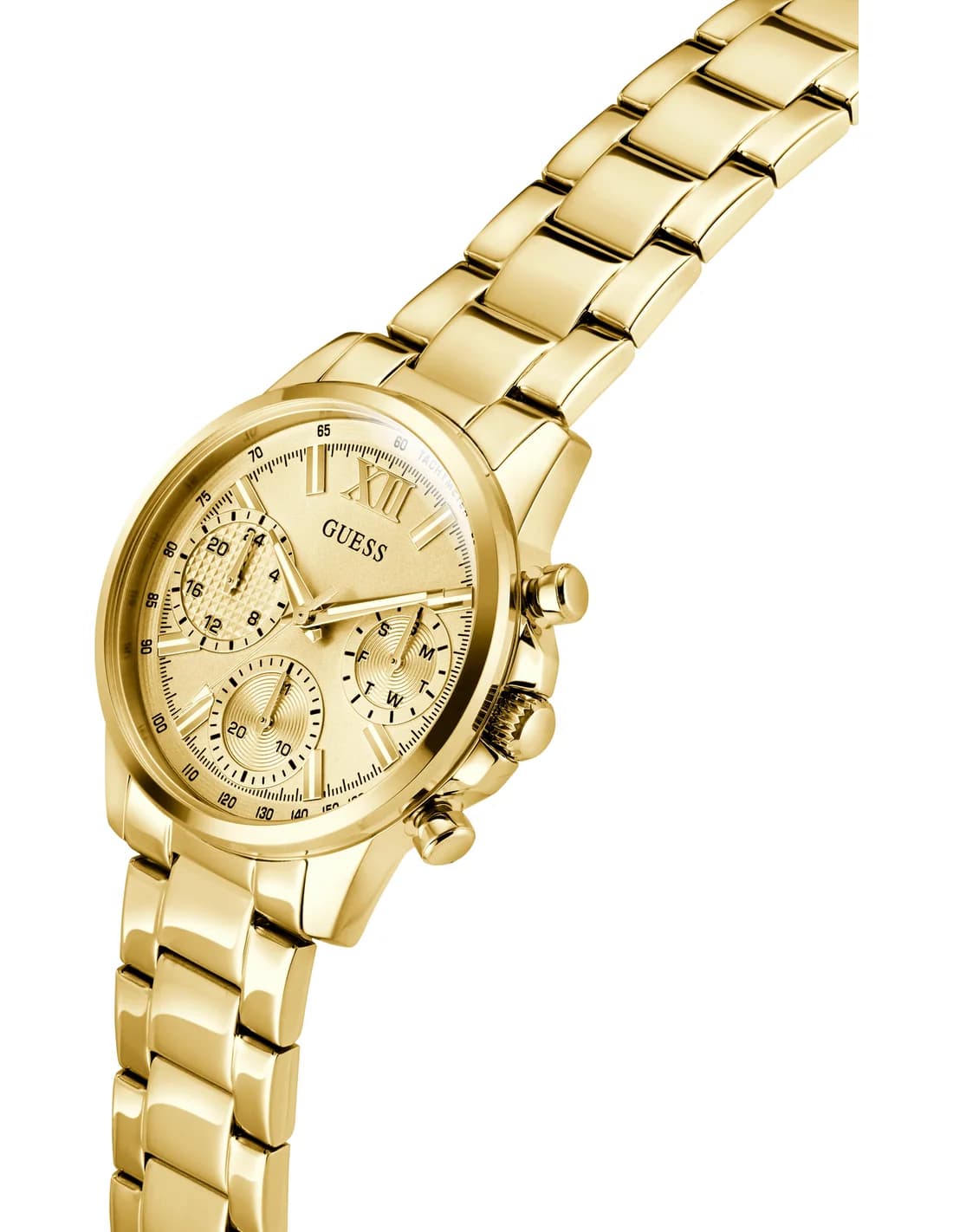 Profil de la montre Guess GW0933L2, boîtier or