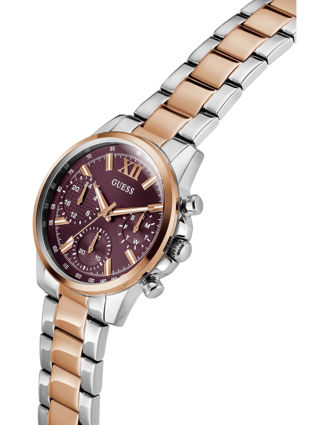 Profil de la montre Guess GW0933L5, boîtier or rose