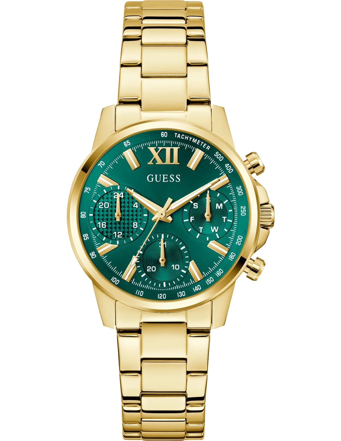 Montre Femme Guess Bailey GW0933L6 cadran vert bracelet acier