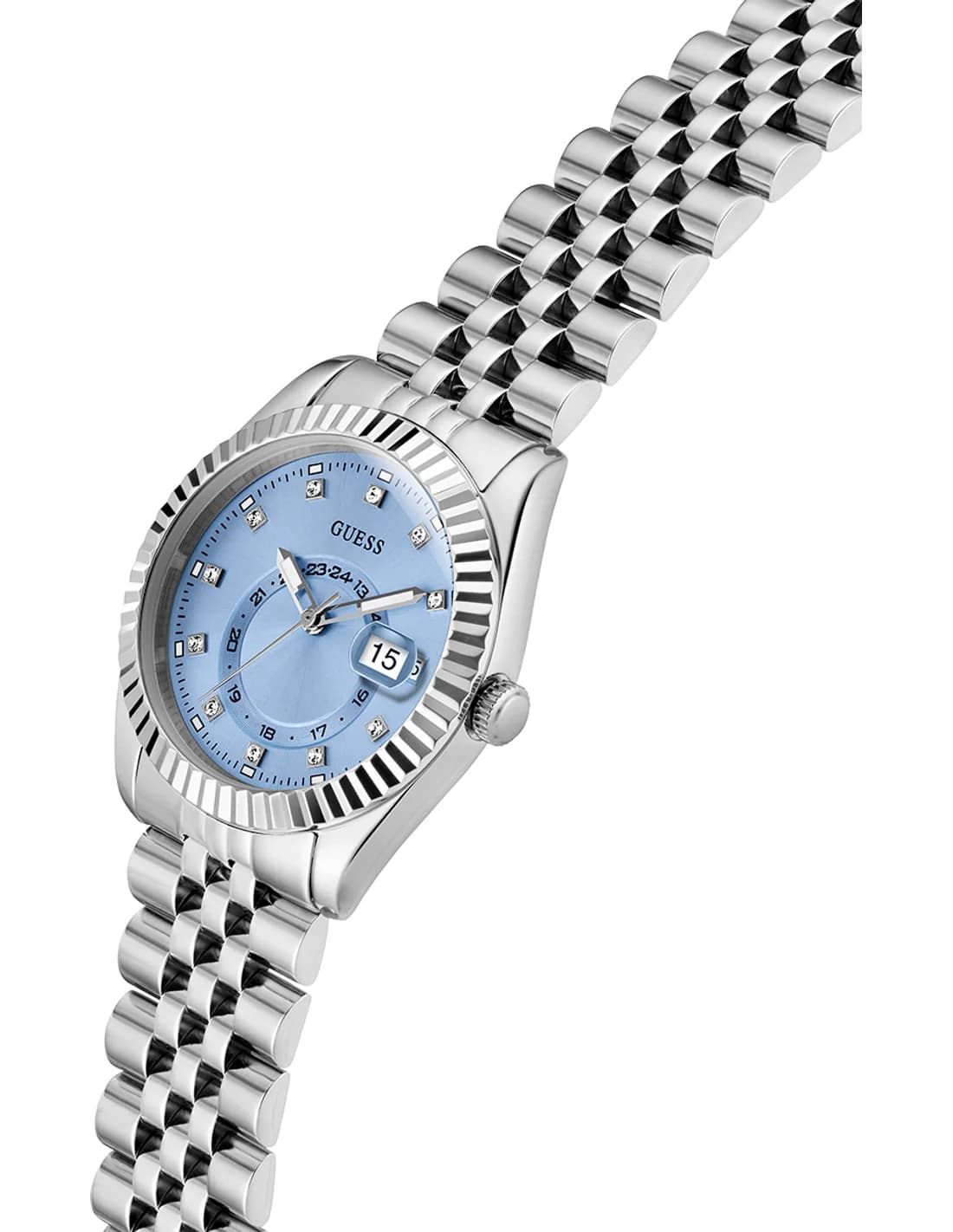 Profil de la montre Guess GW0936L1, boîtier argent