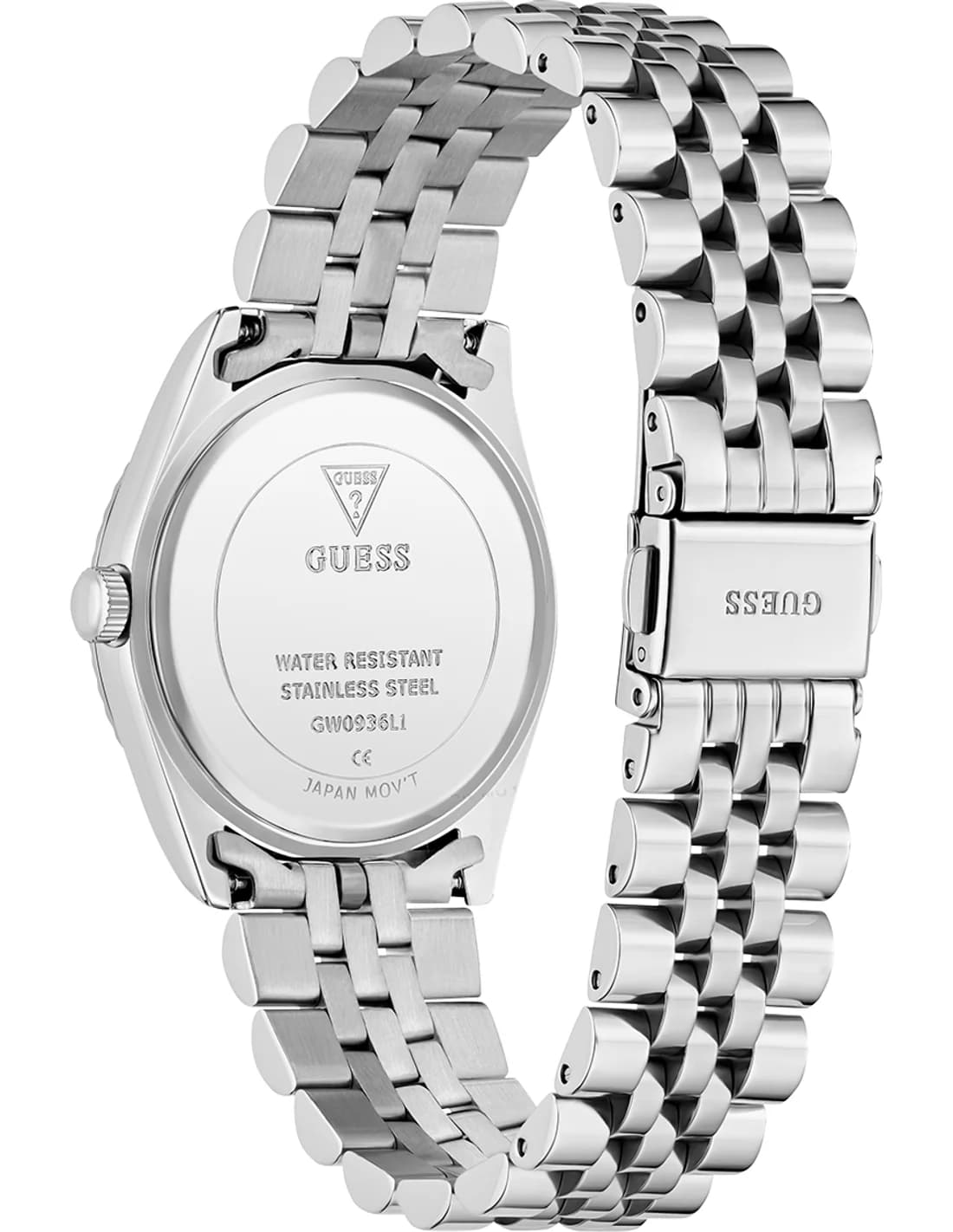 Cadran bleu de la montre Guess GW0936L1 en détail