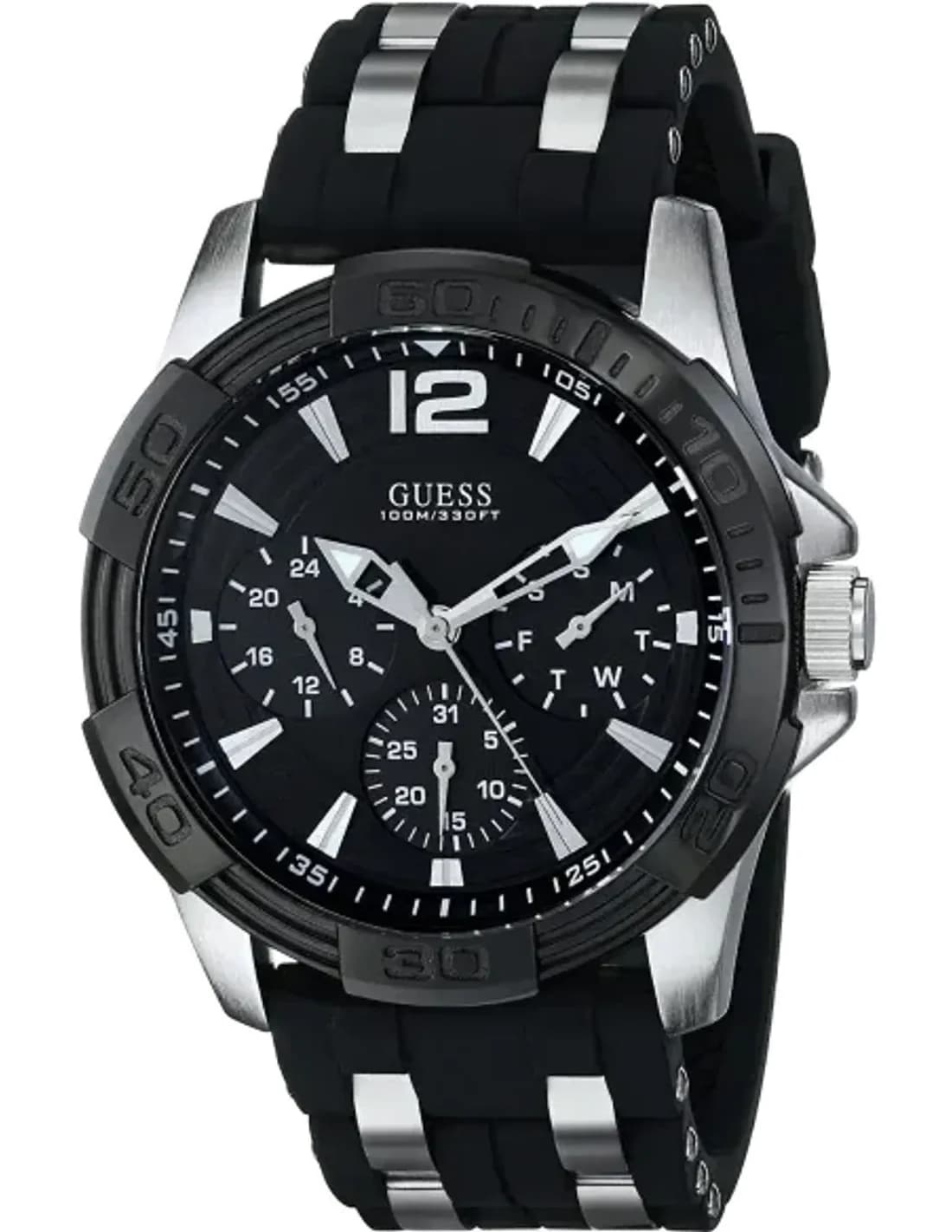 Montre Homme Guess Oasis W0366G1 bracelet silicone noir