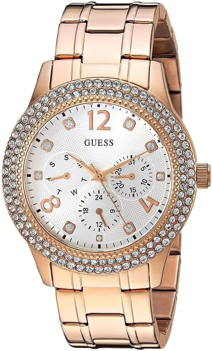 Montre Femme Guess W1097L3 en acier doré rose