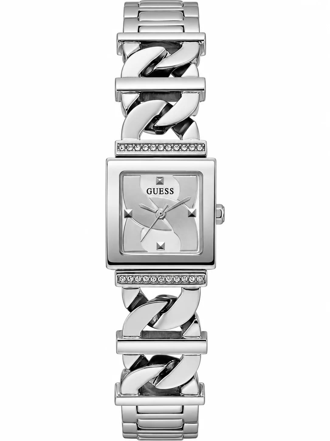 Montre femme Guess GW0603L1, cadran argenté et bracelet en acier