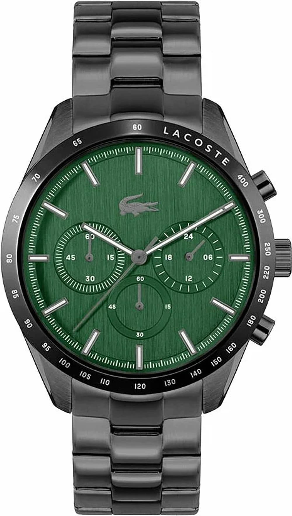 Montre homme Lacoste 2011270, vert multifonctions, acier noir