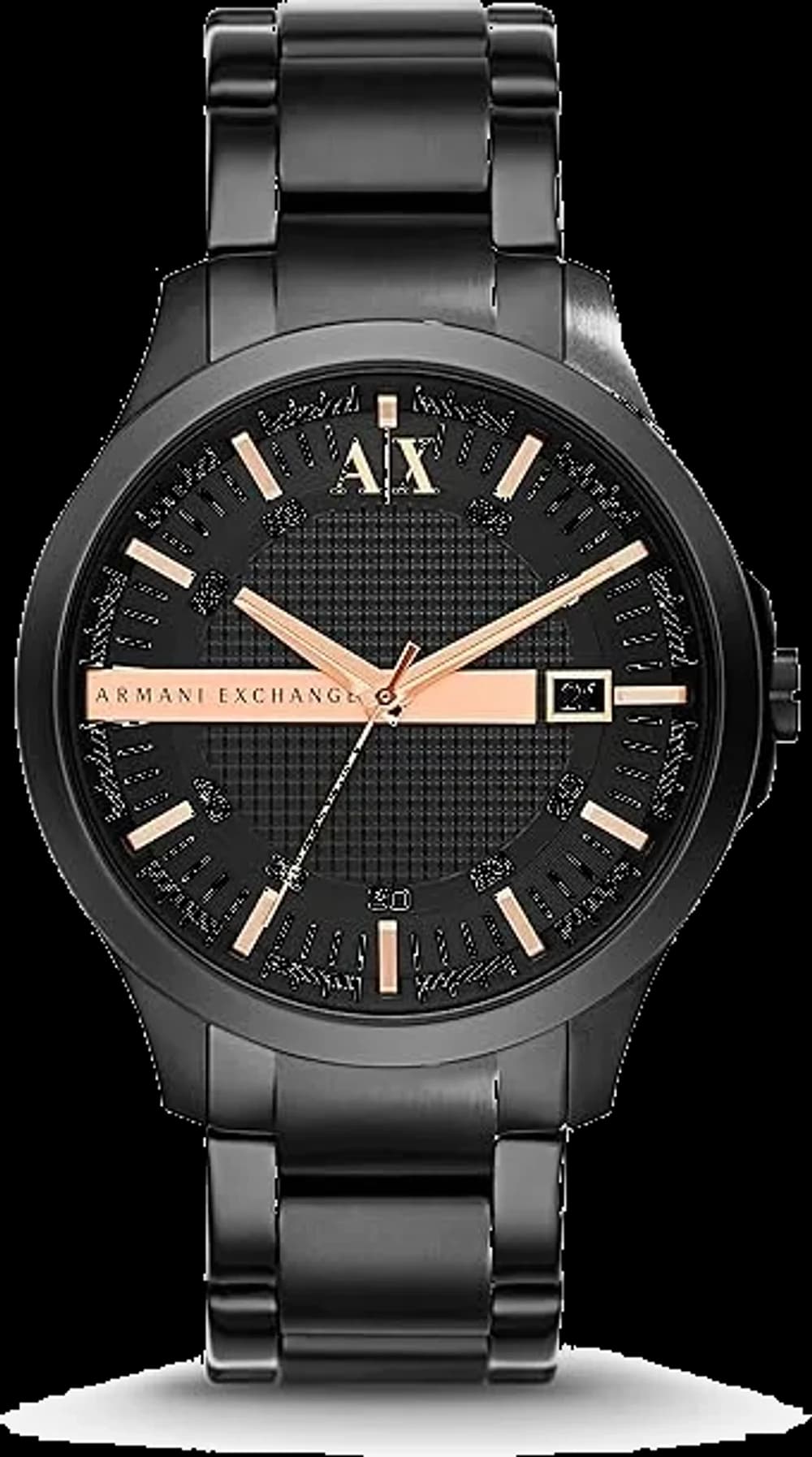 Montre homme Armani Exchange AX2150, cadran noir, bracelet acier noir