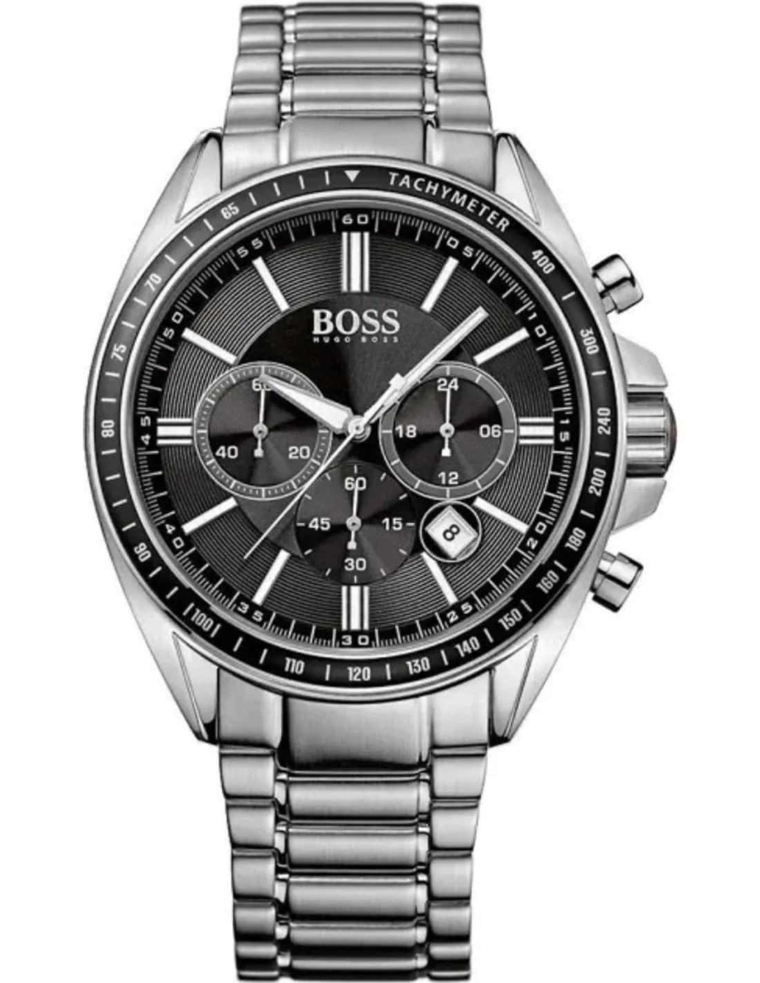 Montre Hugo Boss 1513080 en Acier Argenté avec Cadran Noir