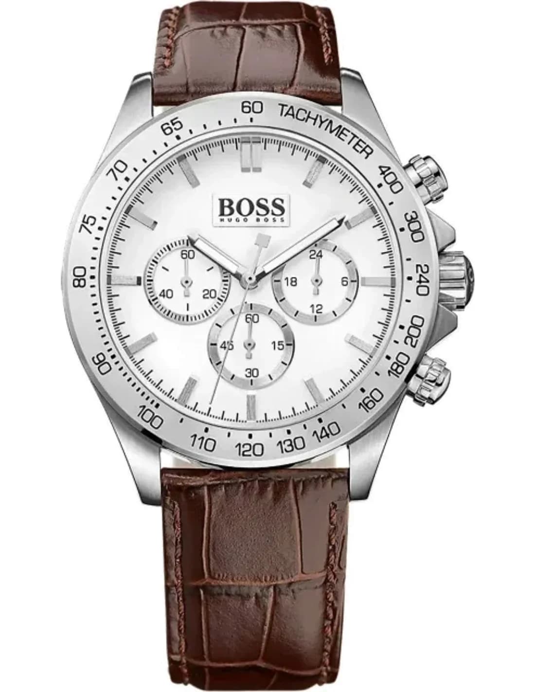 Montre Hugo Boss 1513175 Chronographe Sport Bracelet Cuir Marron