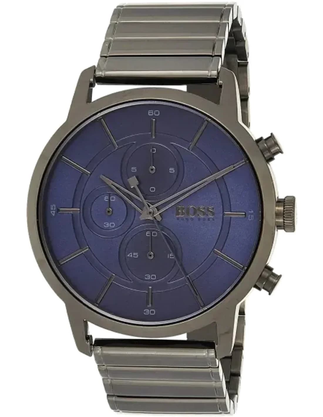 Montre Hugo Boss 1513574 Architectural Acier Gris et Cadran Bleu