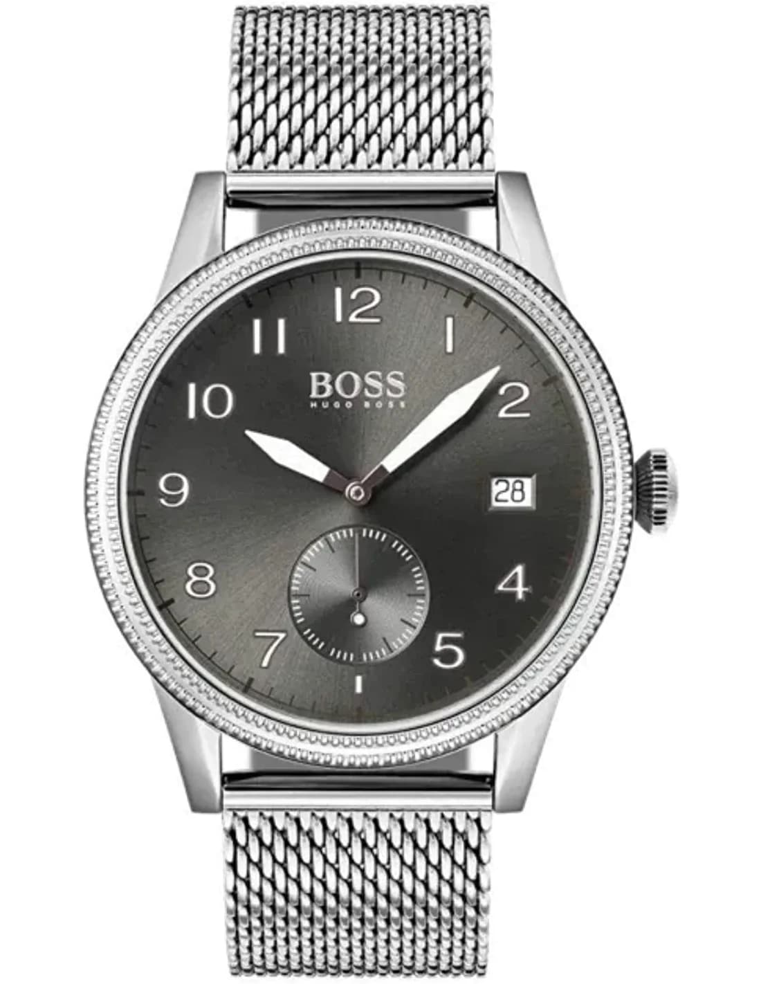 Montre Hugo Boss 1513673 en acier avec bracelet maille milanaise