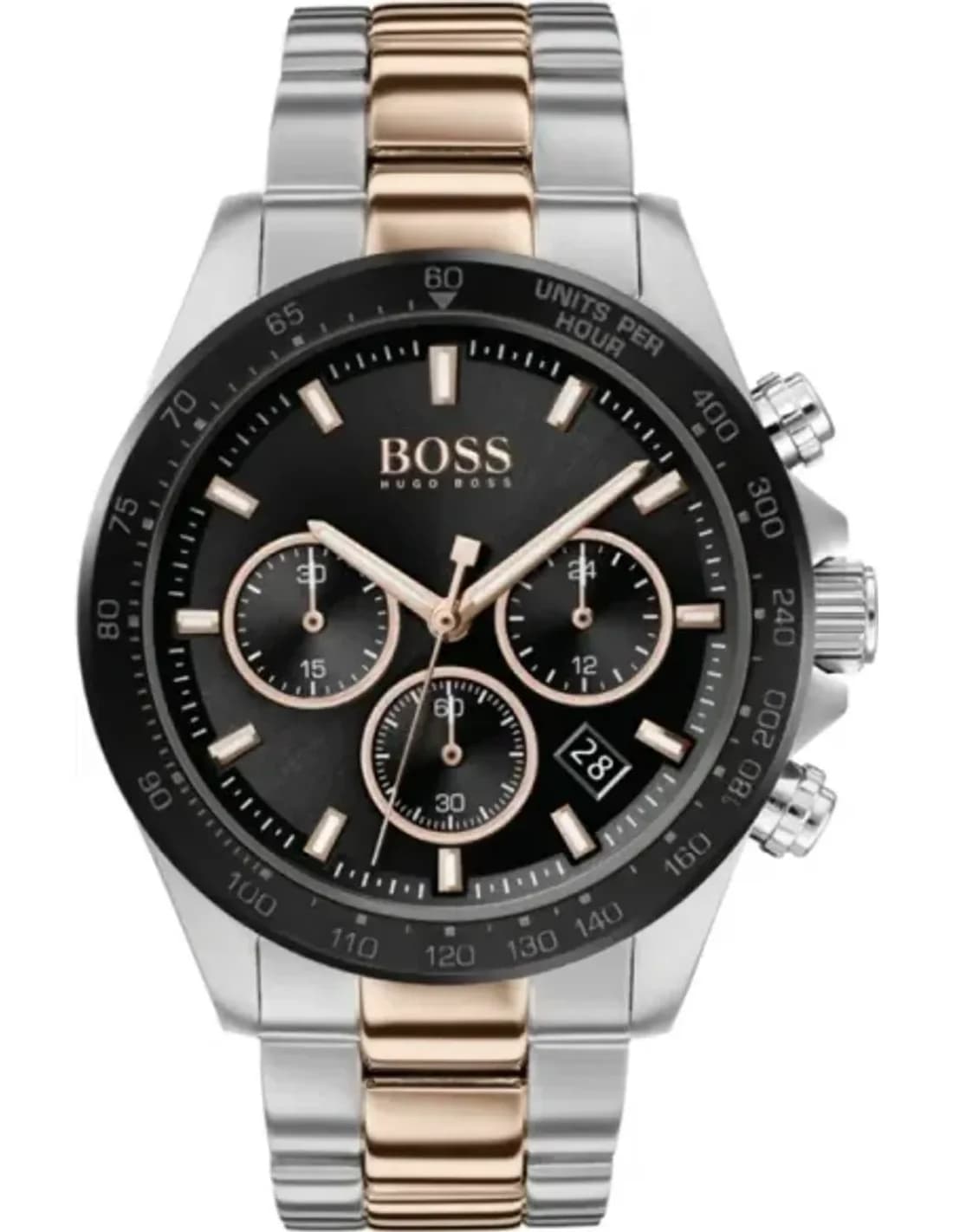 Montre Hugo Boss Hero 1513757 chronomètre acier bicolore or rose / argent