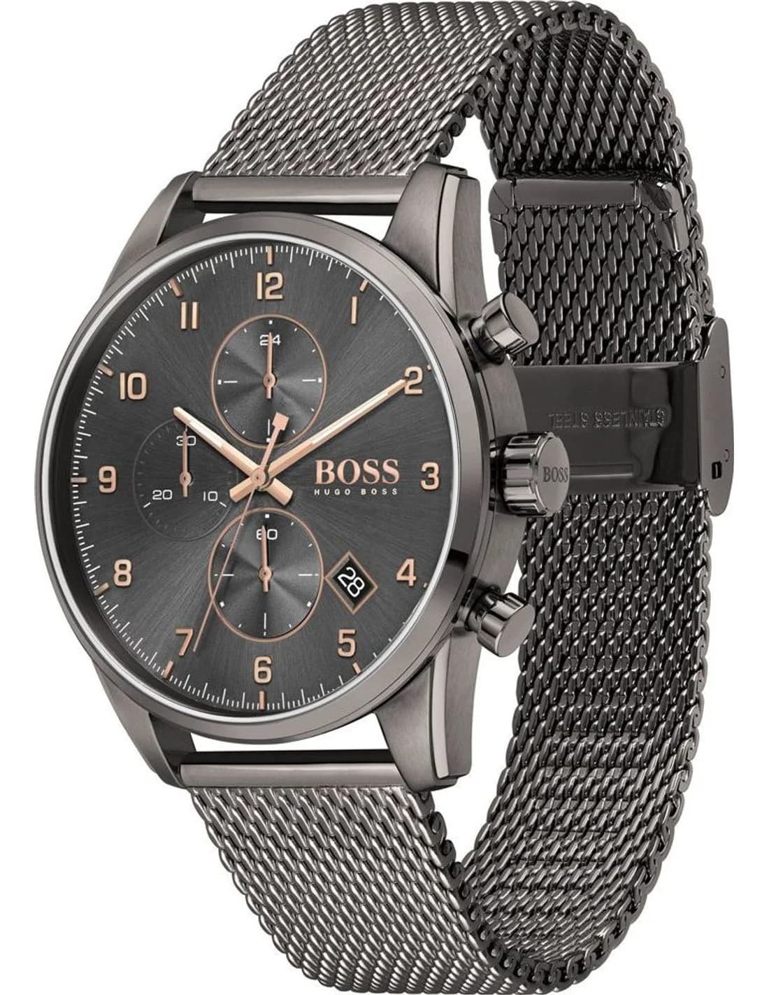 Profil de la montre Hugo Boss 1513837, boîtier gris