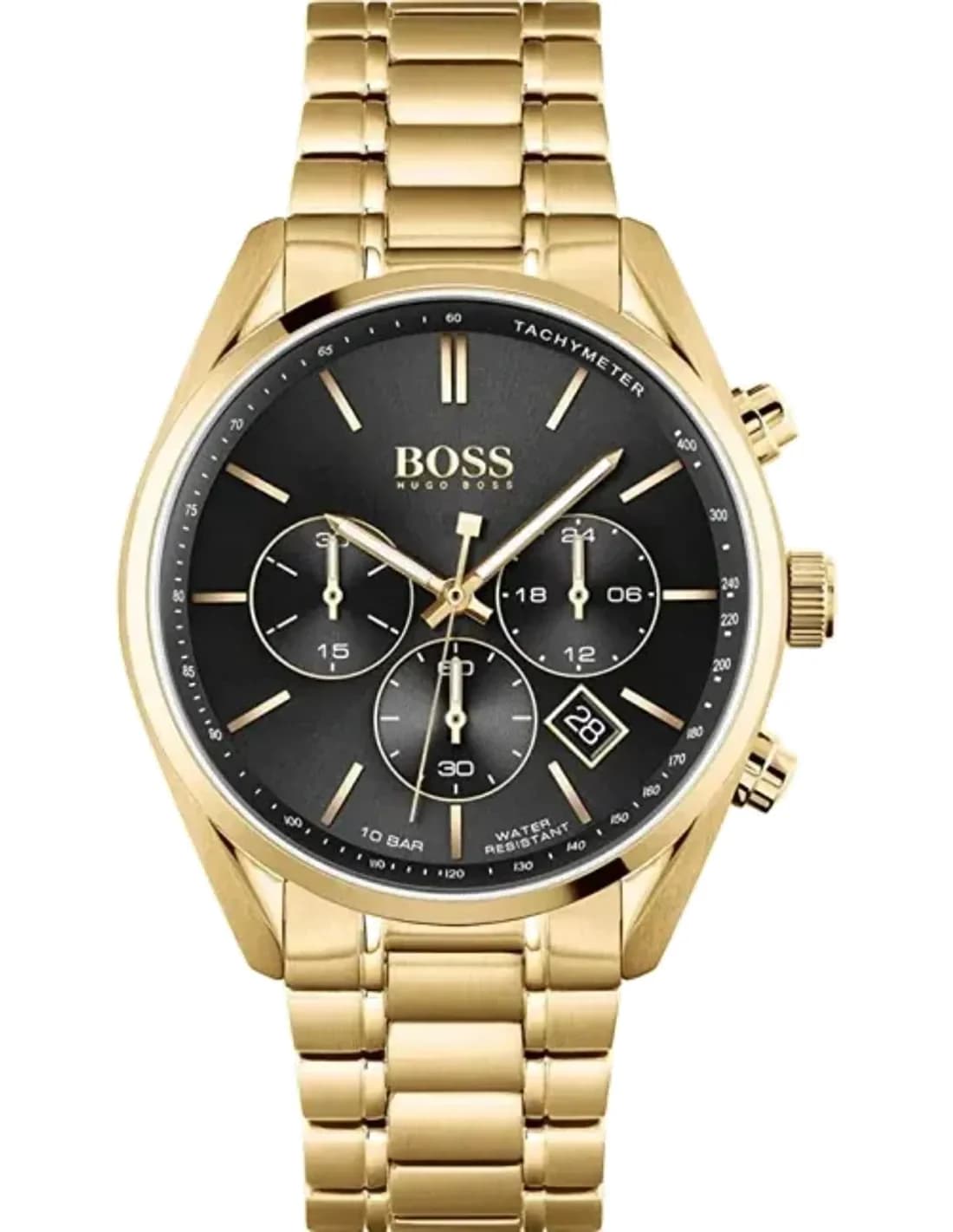 Montre Homme Hugo Boss Champion 1513848 bracelet acier doré jaune