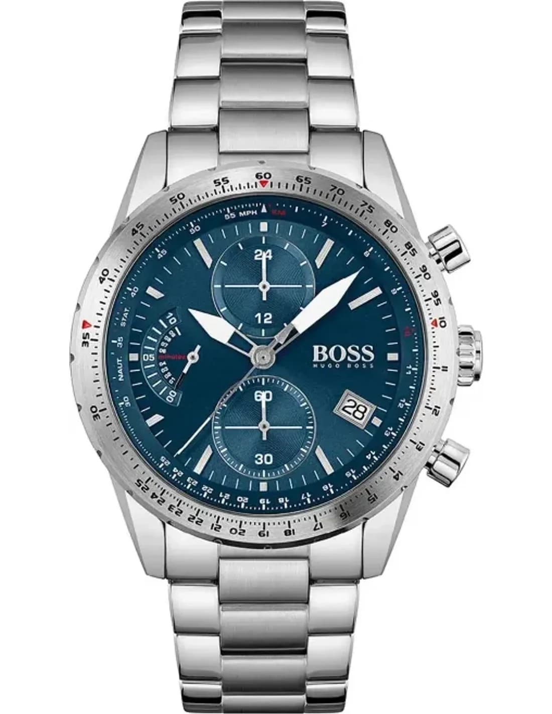 Montre Homme Hugo Boss Pilot Edition 1513850 chronographe cadran bleu
