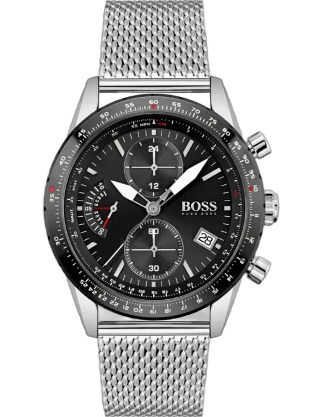 Montre Homme Hugo Boss Pilot Edition 1513886 chronographe cadran noir