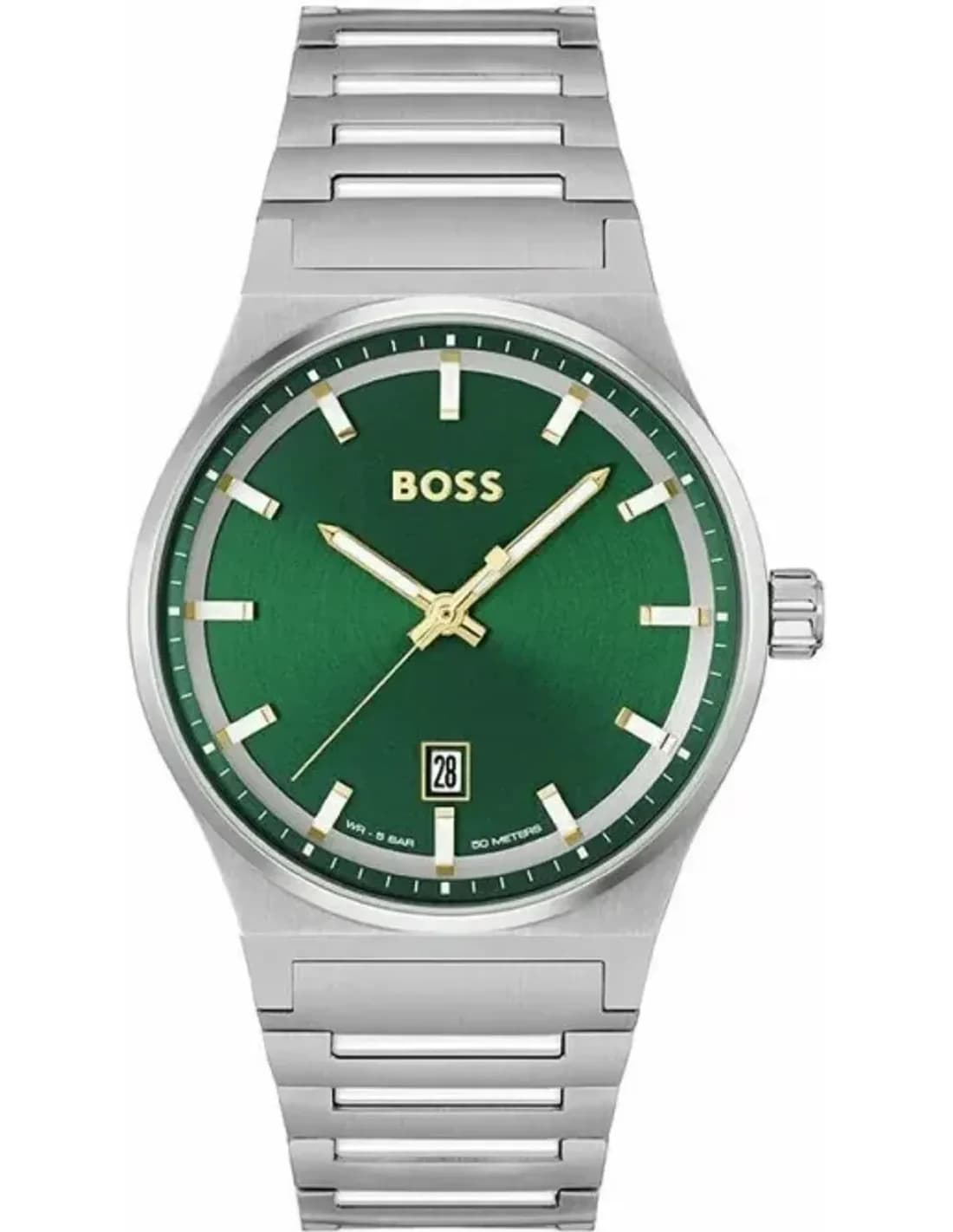 Montre Hugo Boss 1514079 Candor en Acier Brossé et Cadran Vert Soleillé