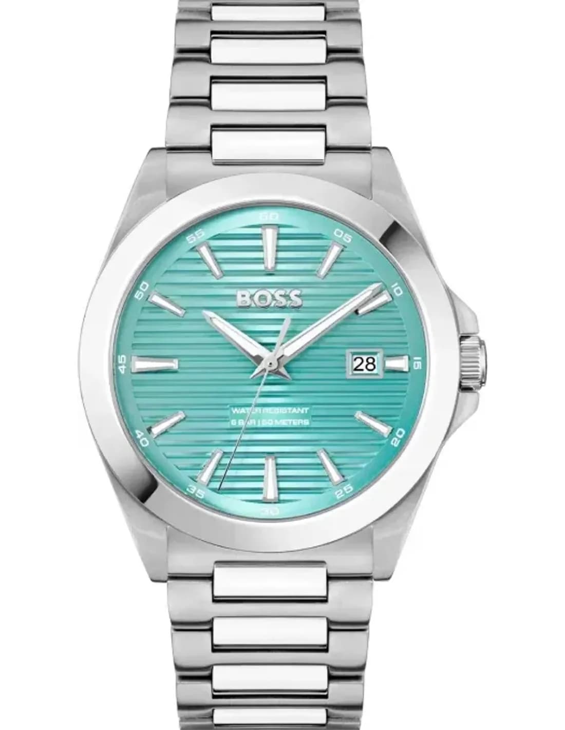 Montre Hugo Boss 1514171 Strike en Acier Argenté et Cadran Turquoise
