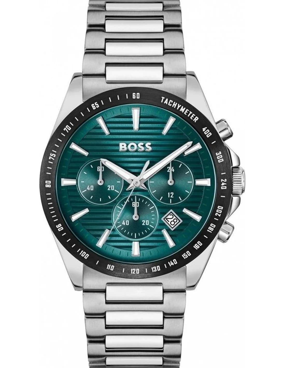 Montre homme Hugo Boss 1514241, au cadran vert et bracelet acier