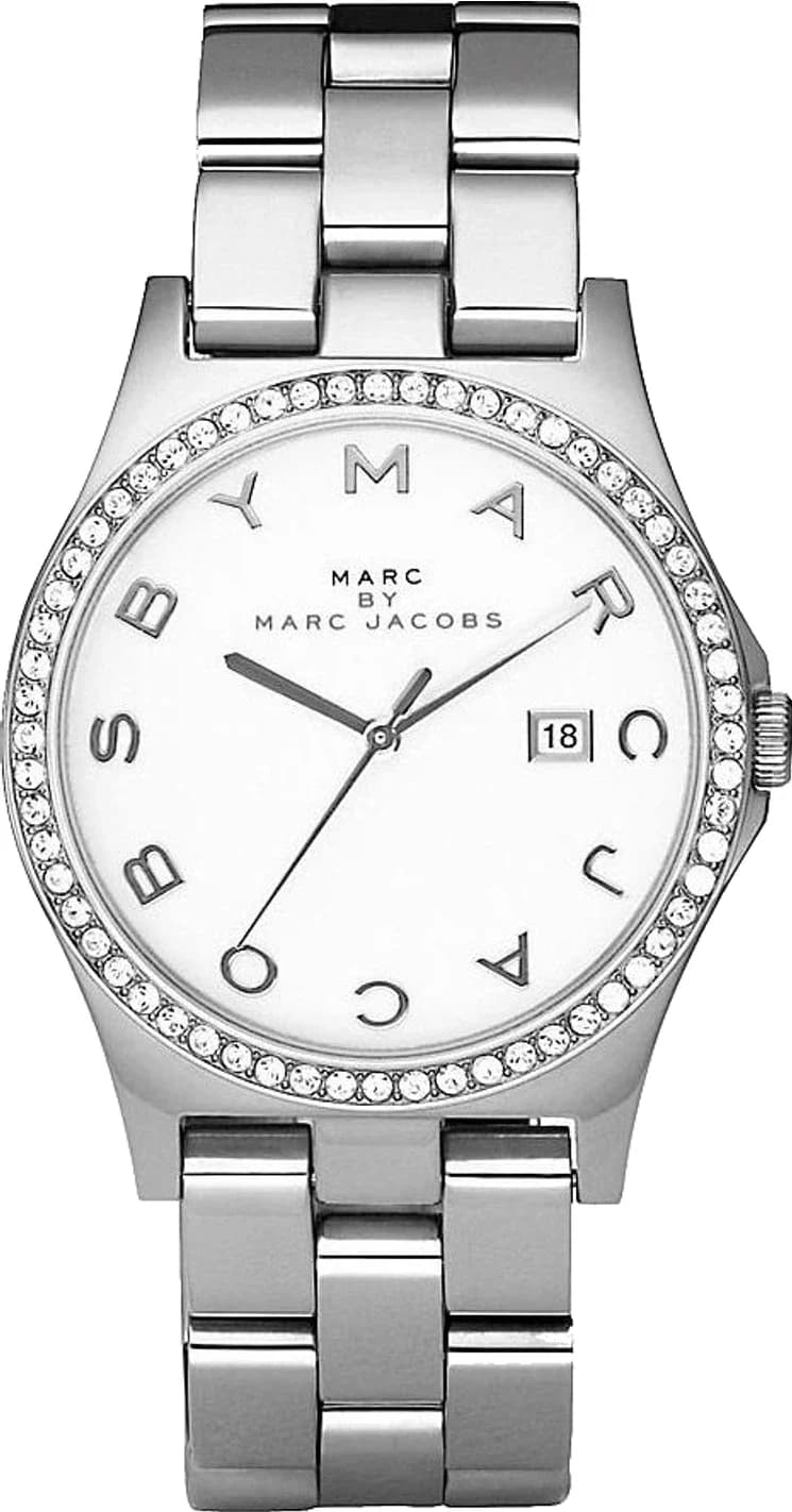 Montre Marc Jacobs MBM3044 en Acier Argenté avec Lunette Strassée