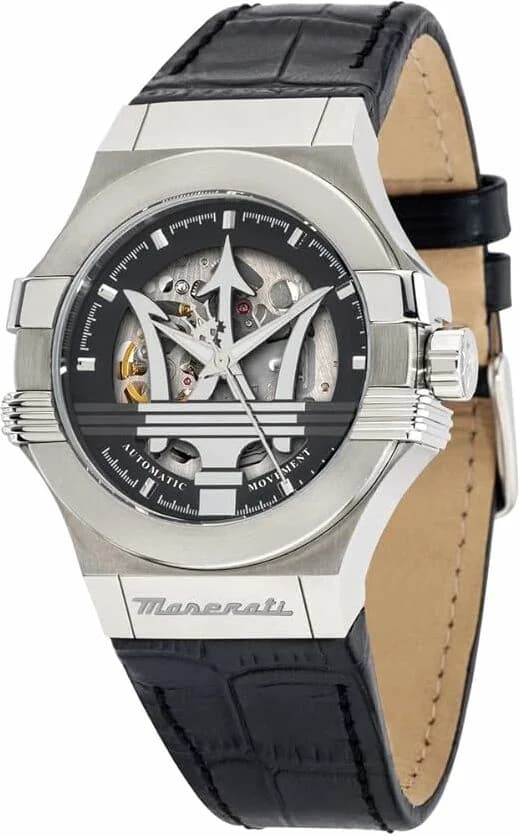 Montre Squelette Automatique Maserati Potenza R8821108001 bracelet en cuir