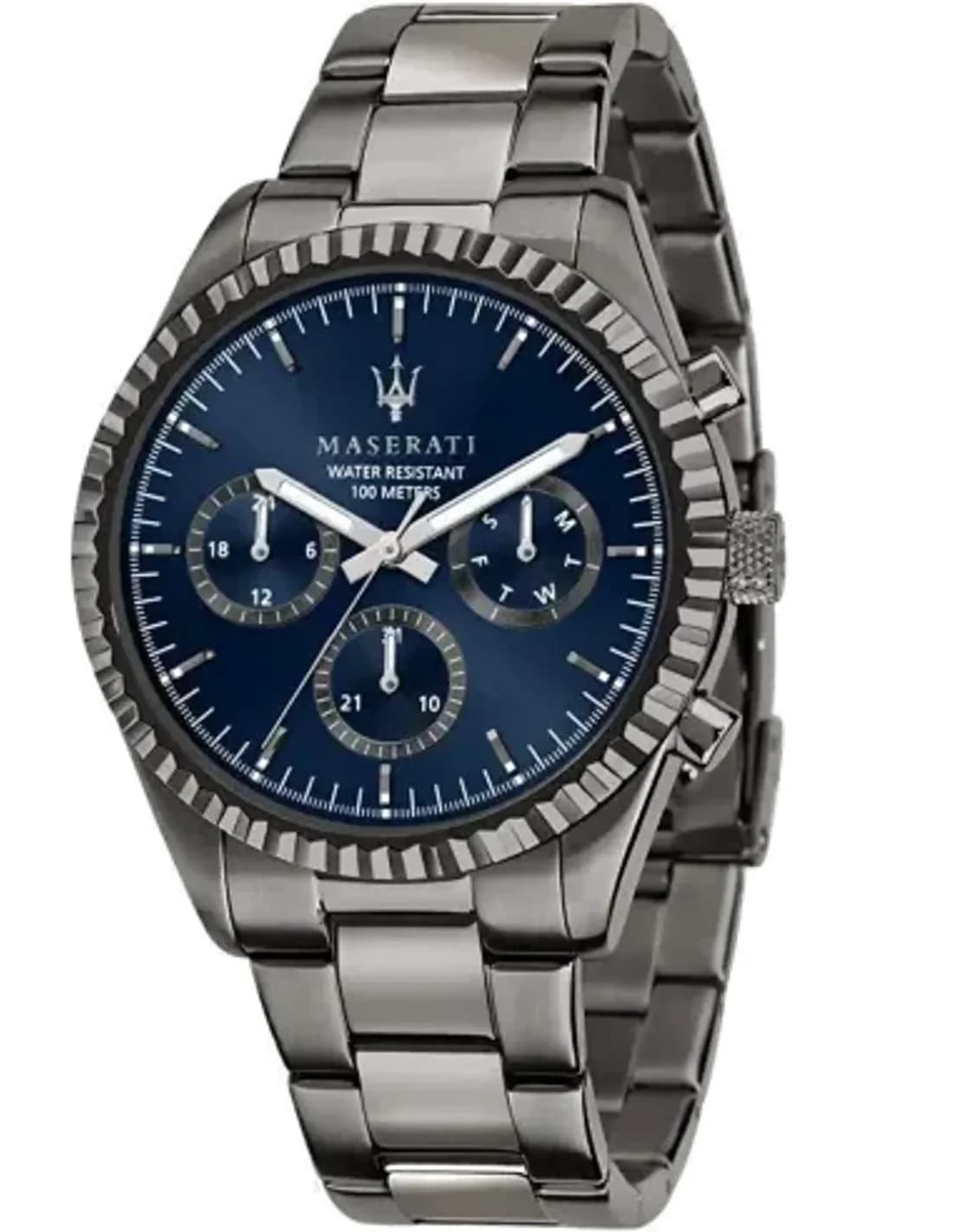 Montre Homme Maserati Competizione R8853100019 en acier gris cadran bleu