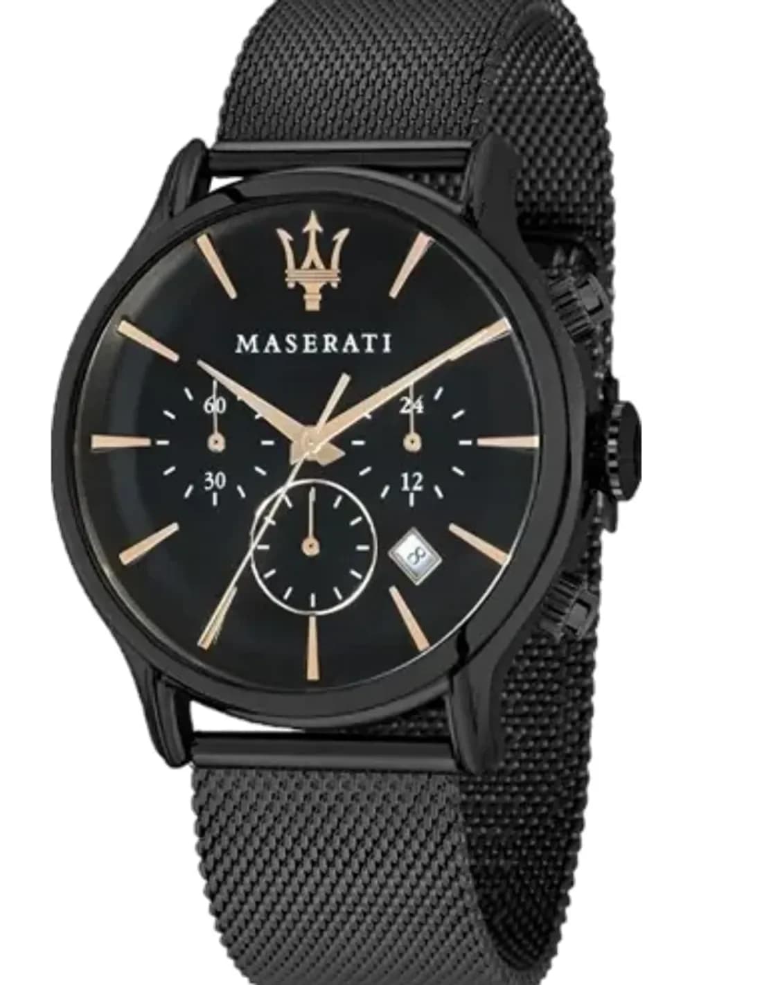 Montre Homme Maserati Epoca R8873618006 maille milanaise noire