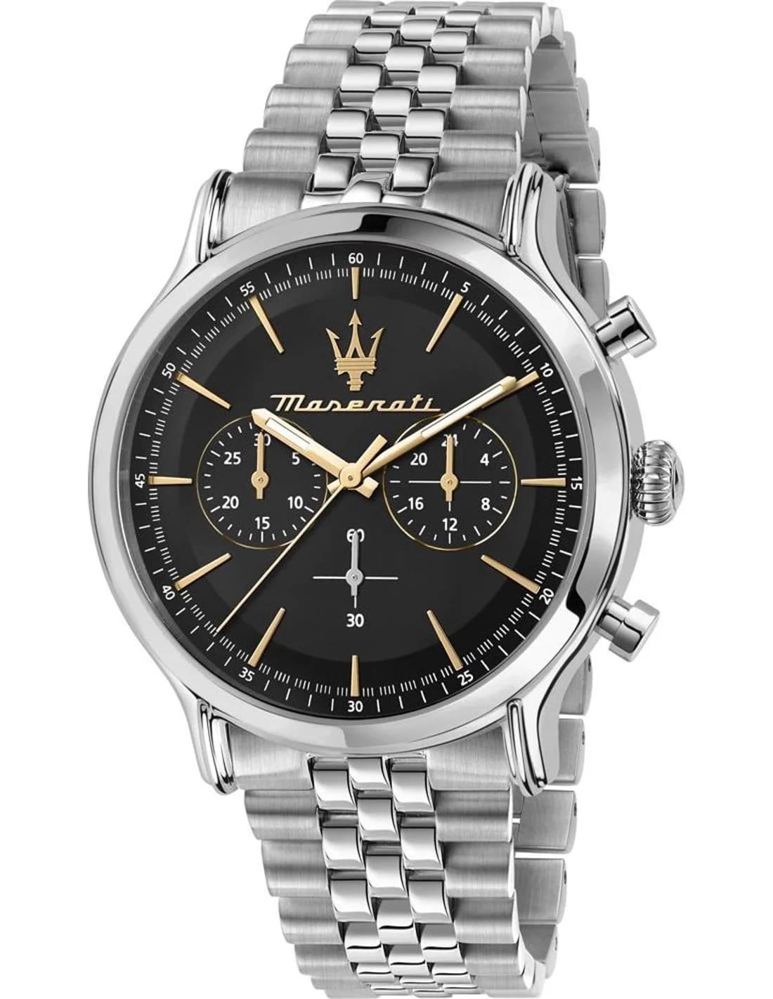 Montre homme Maserati R8873618017, cadran noir bracelet acier maillons