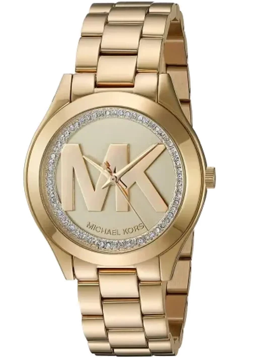 Montre Michael Kors MK3477 Runway en Acier Doré Jaune 42 mm
