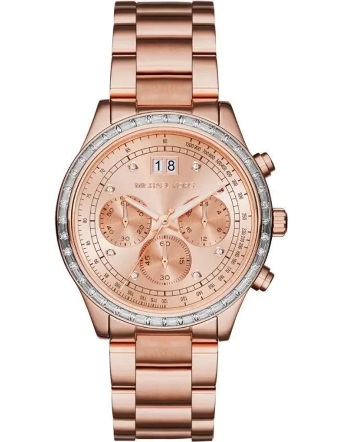 Montre femme Michael Kors MK6204, cadran or rose sur bracelet acier bicolore