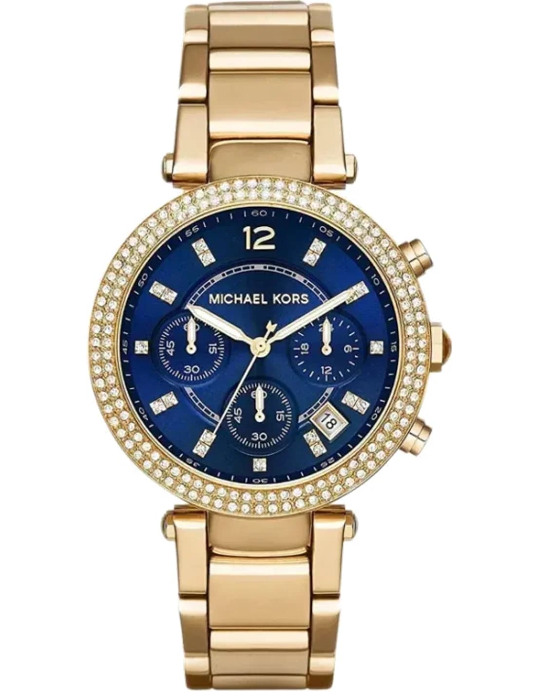 Montre femme Michael Kors MK6262, cadran bleu bracelet doré