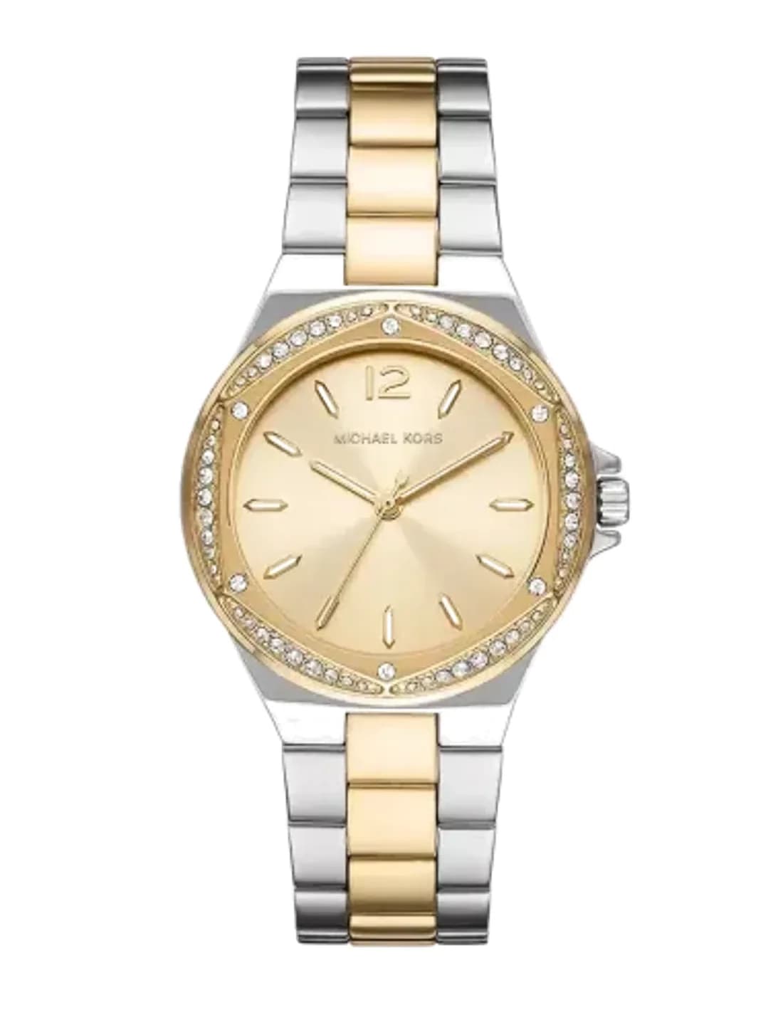 Montre femme Michael Kors Lennox MK6988 cadran doré bracelet en acier inoxydable bicolore