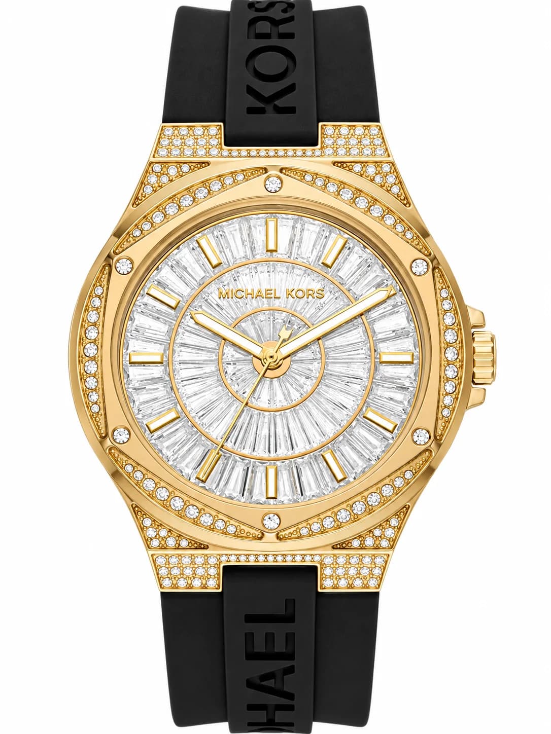 Montre Michael Kors MK7247 Lennox à Cadran Transparent et Bracelet Silicone Noir
