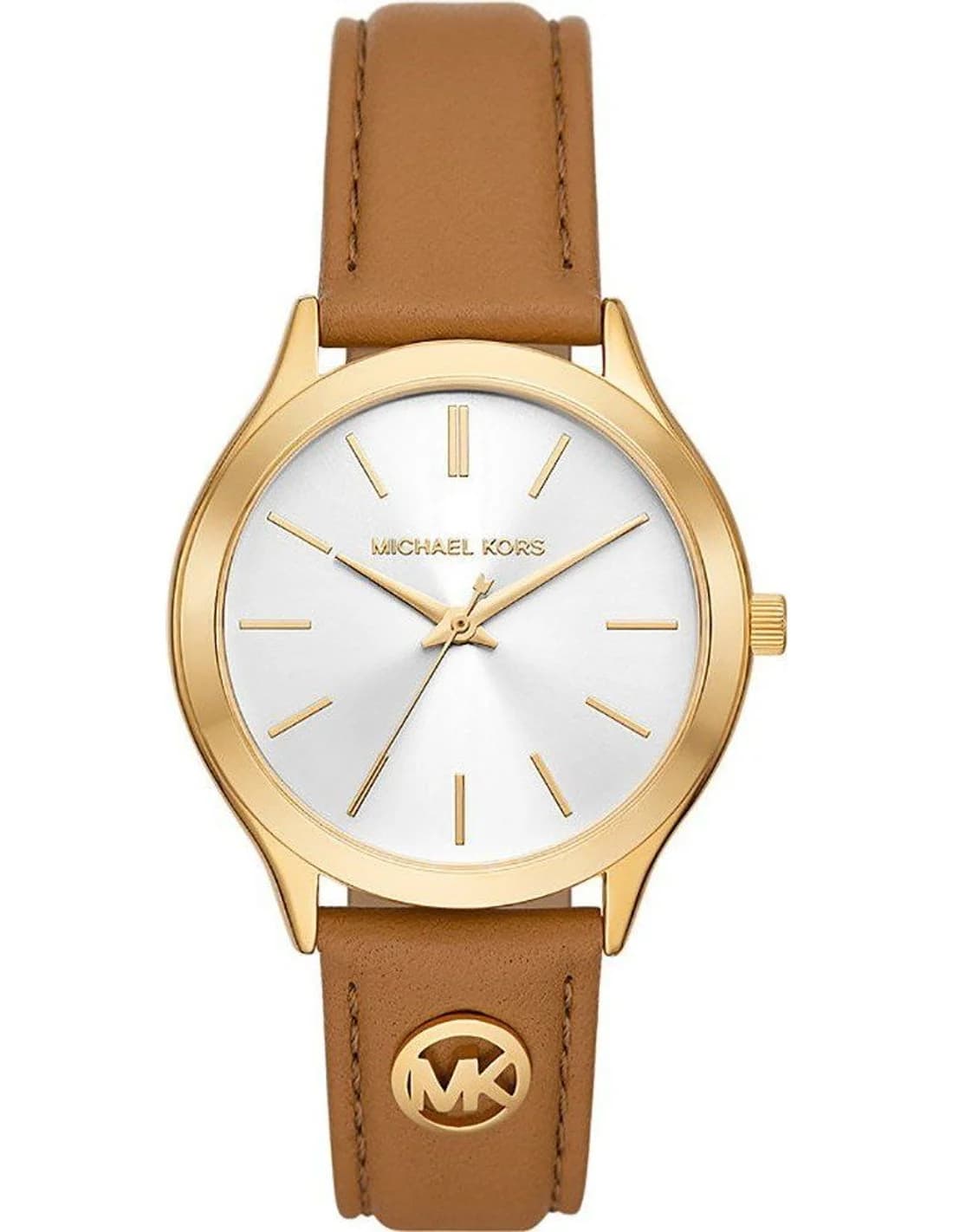 Montre Femme Michael Kors Slim Runway MK7465 dorée bracelet cuir