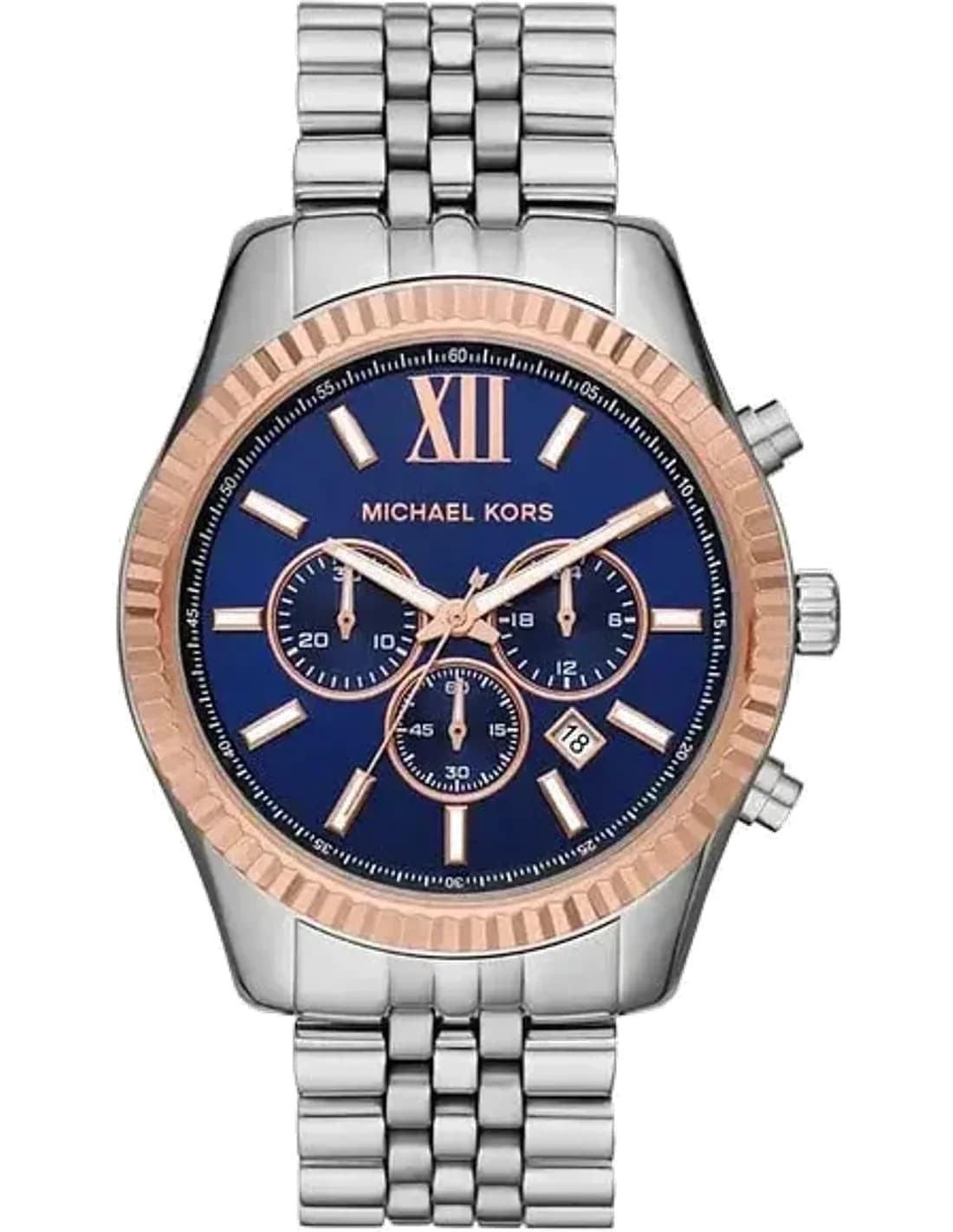 Montre homme Michael Kors MK8689 Lexington chronographe quartz cadran bleu