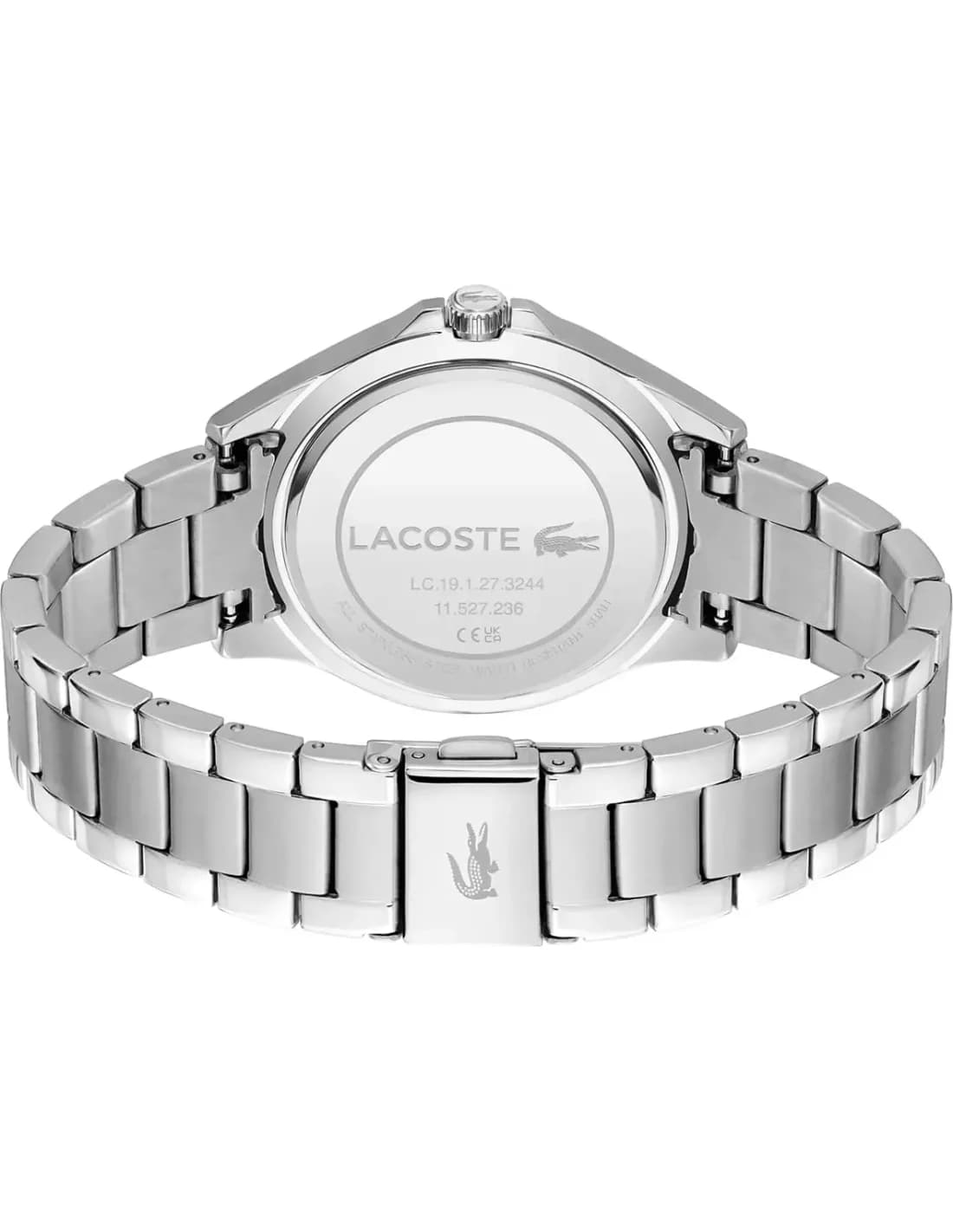 Cadran argent de la montre Lacoste 2001222 en détail