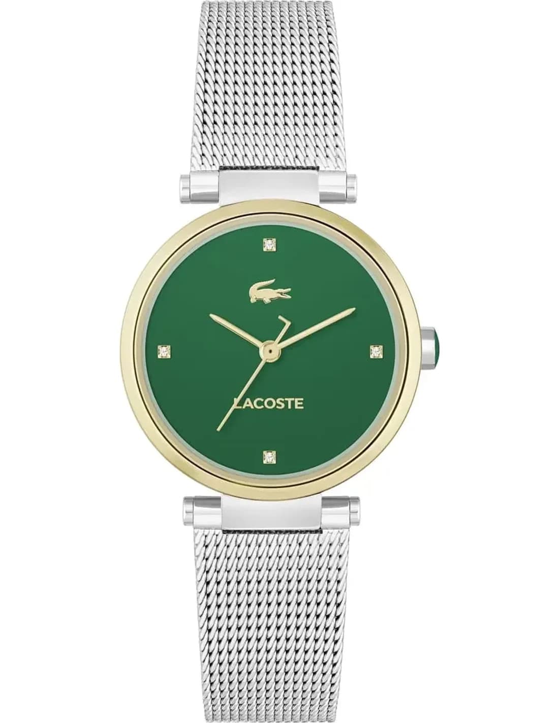 Montre femme Lacoste 2001348, cadran vert sur bracelet milanais