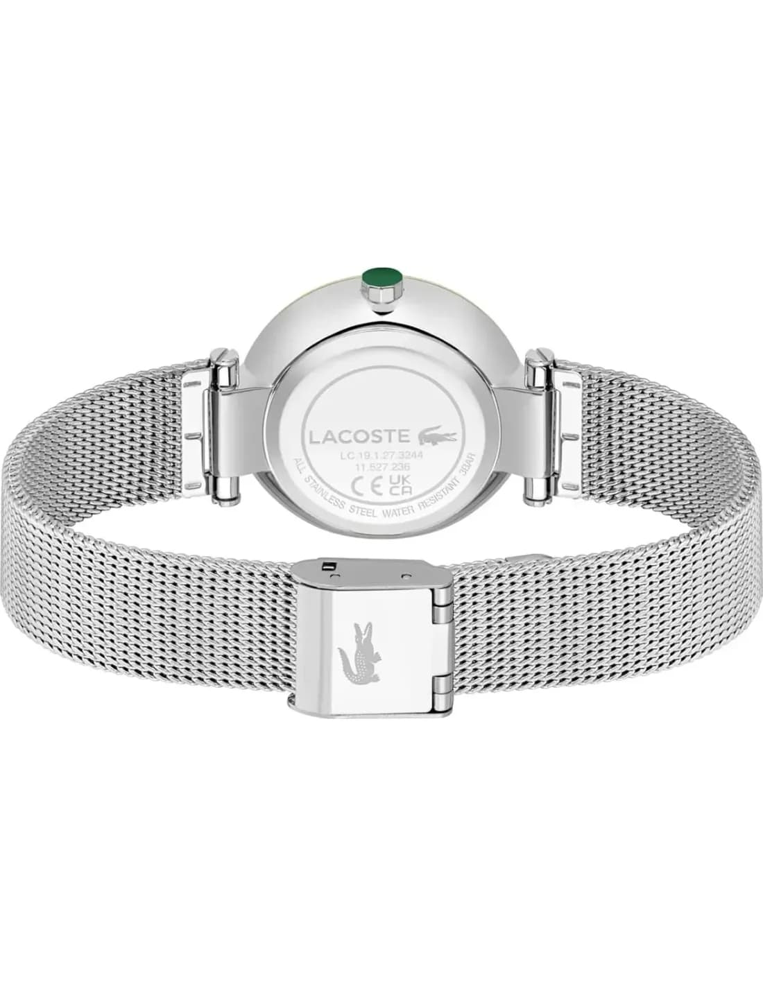 Cadran vert de la montre Lacoste 2001348 en détail