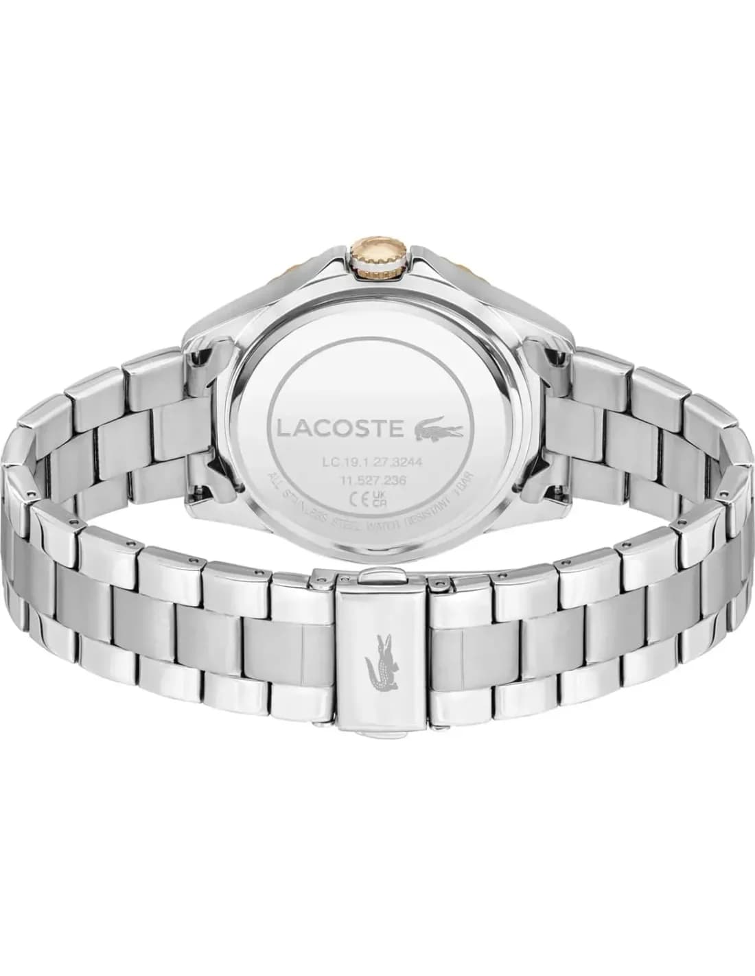 Cadran blanc de la montre Lacoste 2001370 en détail