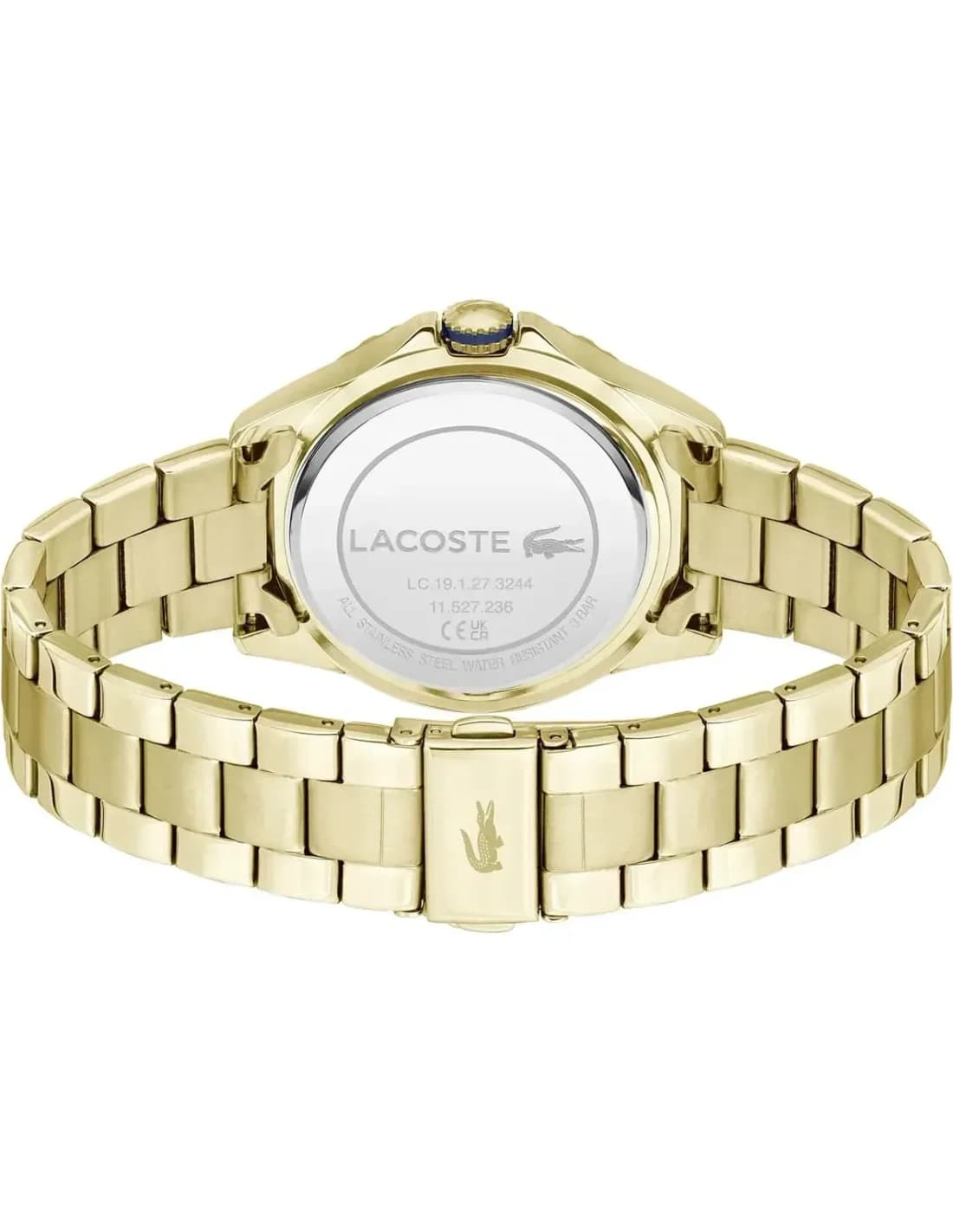 Cadran bleu de la montre Lacoste 2001371 en détail