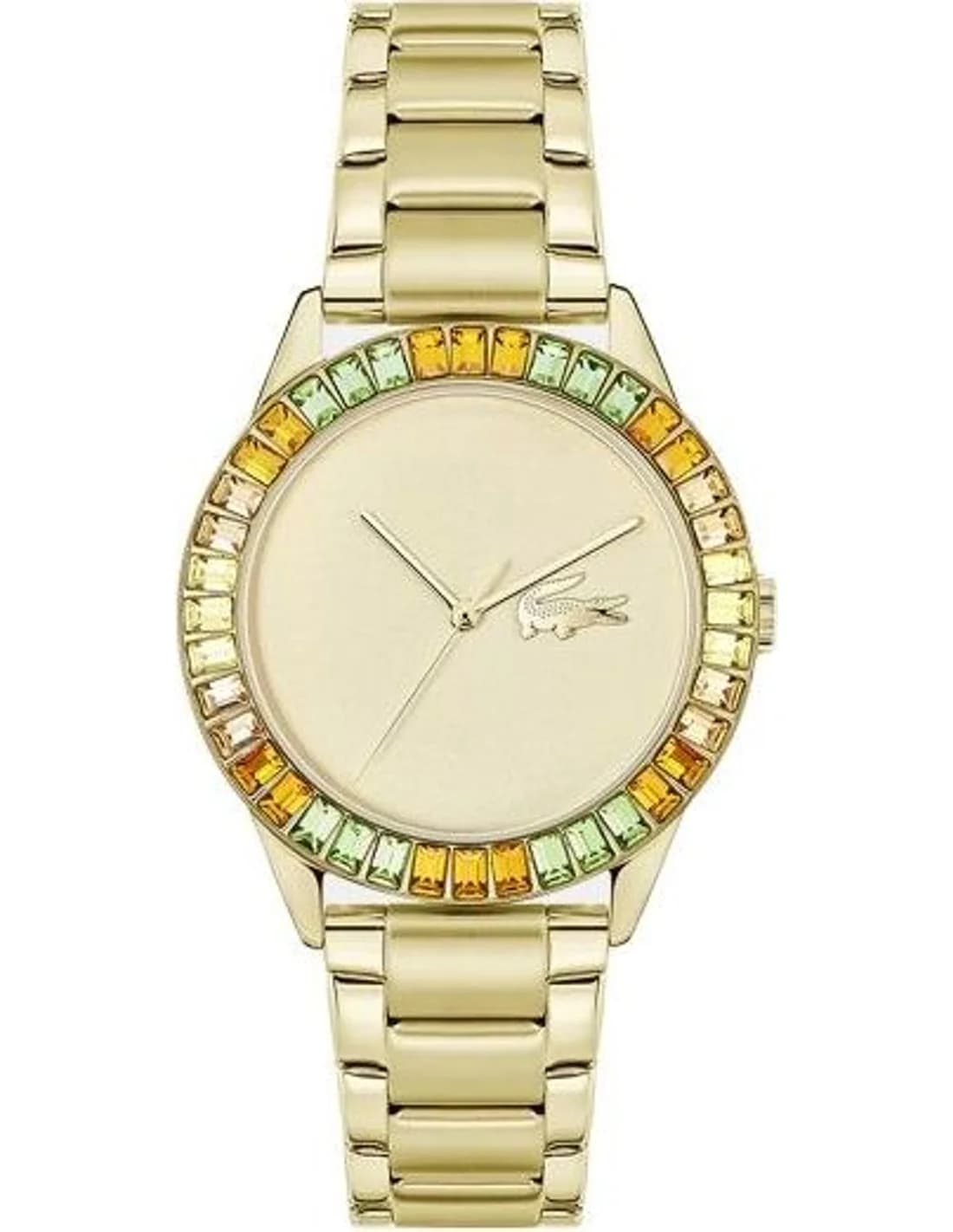 Montre femme Lacoste 2001410, au cadran or et bracelet acier