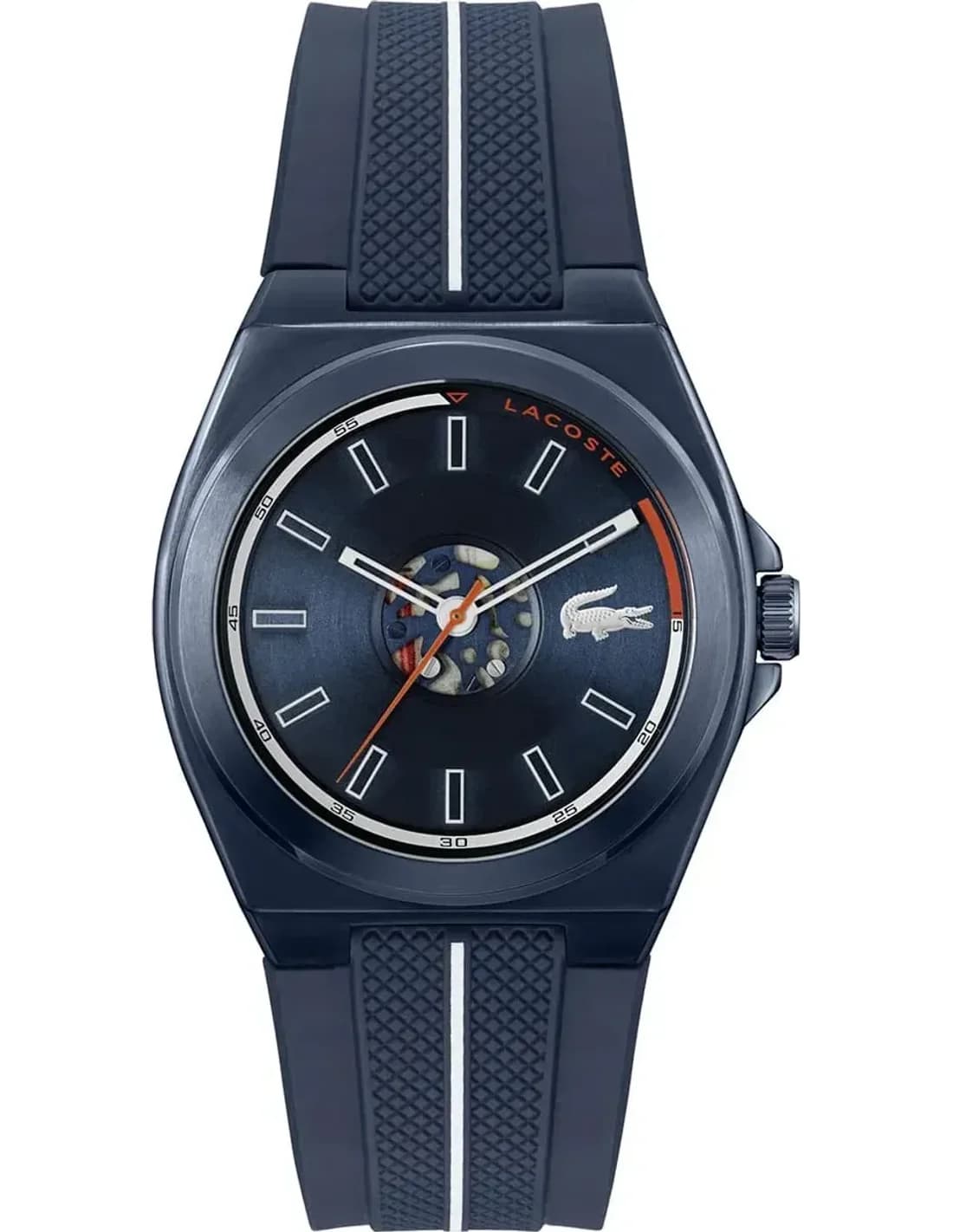 Montre homme Lacoste 2011334, au cadran bleu et bracelet silicone
